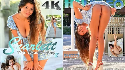 Молодая гимнастка в коротком платье села на шпагат на улице