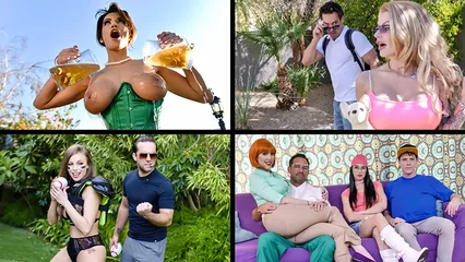 Подборка классического секса мужчин с грудастыми красотками в разных местах